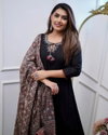 SI 218 Viscose Chanderi With Sequence Embroidery Work Kurti With Bottom Dupatta Online Wholesale